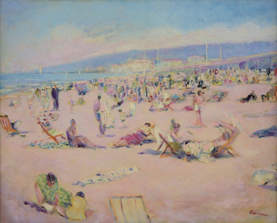 La plage de Deauville - Lucien Adrion