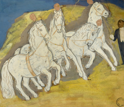 Paarden in het circus - Leo Gestel - BESCHIKBAAR