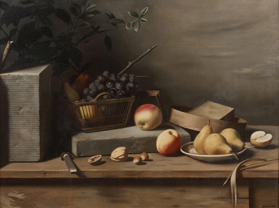 Raoul Hynckes - Stilleven met fruit en noten