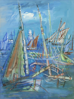 Jean Dufy - Harbour scene Le Havre