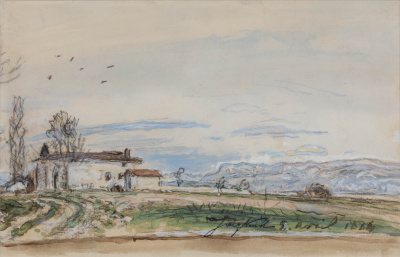 J.B. Jongkind - Landschap bij Grenobles 1864 - VERKOCHT